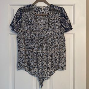 Lucky Brand Short Sleeve Blouse